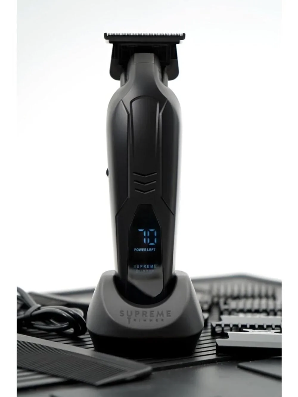 Professional Cordless Barber Trimmer - Ultra Sharp T-Blade, Fast Charge, 120 Min